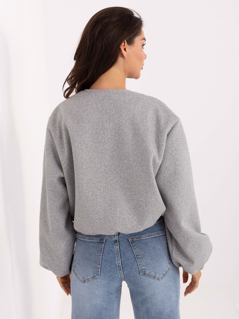 Szara kurtka balloon z kieszeniami