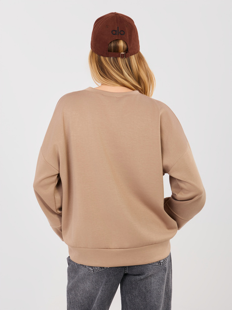 Ciemnobeżowa bluza z miękkiego materiału RUE PARIS