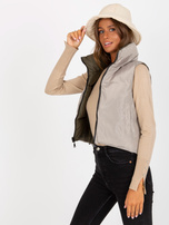 Hurt Khaki dwustronna kamizelka puchowa z pikowaniem