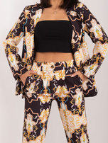 Hurt Czarny elegancki komplet z dwurzędową marynarką