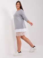 Hurt Szara sukienka plus size z bawełny