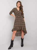 Schwarzes asymmetrisches Kleid Maiana.