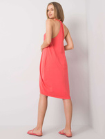 Koralowa sukienka z bawełny Unity OCH BELLA