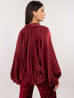 Hurtownia Bordowa elegancka koszula rozpinana Cristina