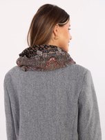 Czarna damska chusta z nadrukiem 