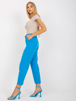 Niebieskie damskie spodnie od garnituru RUE PARIS