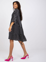 Czarna sukienka z printem Helena SUBLEVEL 