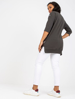 Hurtownia Khaki bluzka plus size z aplikacją