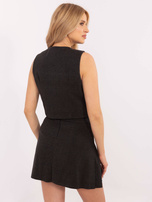 Hurt Ciemnoszara elegancka kamizelka od kompletu