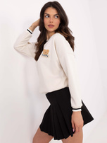 Hurt Ecru bluza bez kaptura z domieszką wiskozy