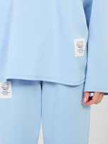 Jasnoniebieski dresowy komplet z naszywkami RUE PARIS