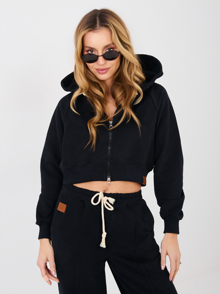 Czarny dresowy komplet z haftem NATURAL SIDE