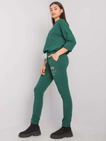 Ciemnozielony komplet z aplikacjami Martille