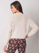 Beżowy sweter na guziki w warkocze Avezzano SUBLEVEL