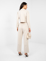 Beżowy komplet z miękkiego materiału RUE PARIS 