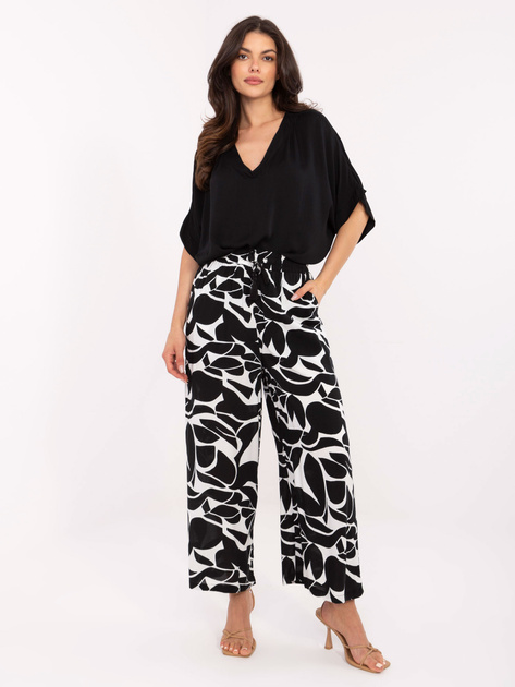 Czarne szerokie spodnie na lato SUBLEVEL