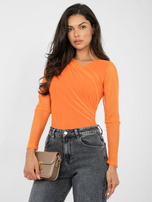 Orange elegantes Body aus Netz.