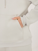 Jasnoszary dresowy komplet z ociepleniem 