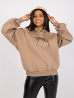 Beżowa damska bluza dresowa z bawełny Peggy 