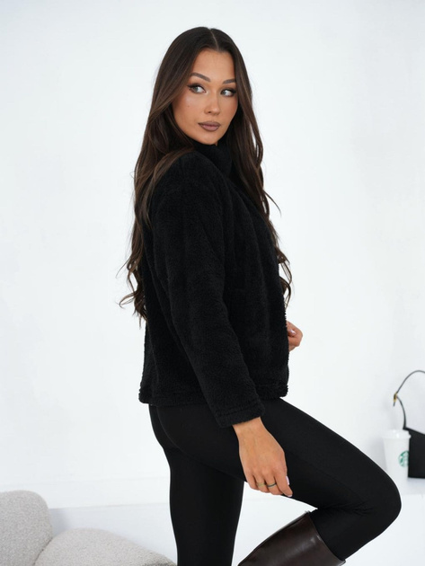 Czarna rozpinana bluza z kieszeniami