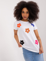 Hurt White T-shirt with sequins BASIC FEEL GOOD.