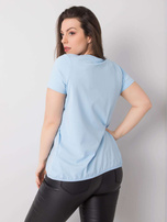 Jasnoniebieská blúzka plus size z bavlny Celeste.