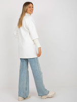 Wholesale Ecru women's coat with pockets OCH BELLA