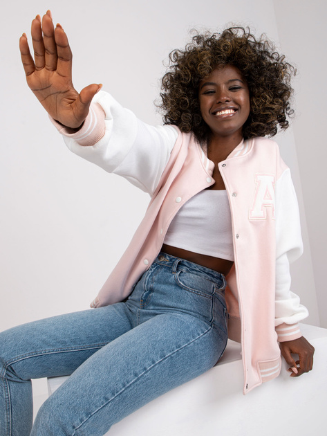 Jasnoróżowa dresowa bomberka Palma