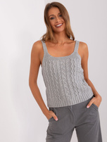 Hurt Szary dzianinowy komplet damski