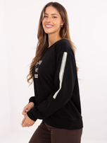 Czarna damska bluza oversize z napisem