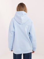 Jasnoniebieska bluza kangurka z kapturem RUE PARIS 