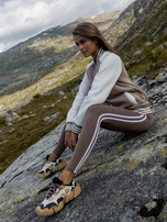 Brązowe legginsy z bawełny BASIC FEEL GOOD