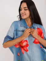 Hurtownia Niebieska koszula oversize od kompletu