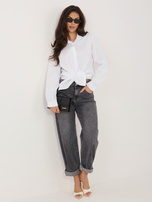 Biała damska koszula z bawełny 