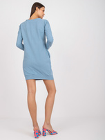 Brudnoniebieska sportowa sukienka basic na co dzień