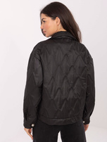 Czarna przejściowa kurtka z guzikami RUE PARIS