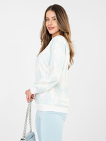 Jasnomiętowa bluza oversize z długim rękawem 