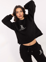 Hurt Czarny dwuczęściowy komplet damski ze spodniami