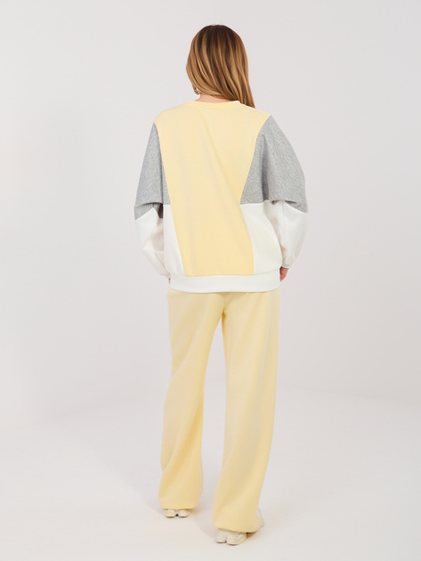 Jasnożółte dresowe spodnie wide leg RUE PARIS