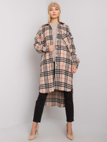 Beige and Black Plaid Long Shirt Baltimore