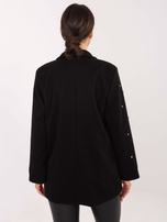 Czarna elegancka marynarka z aplikacjami