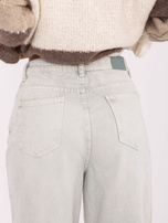 Jasnoszare długie jeansy wide leg SUBLEVEL