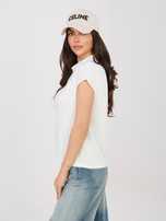 Biała damska koszulka polo z domieszką wiskozy SUBLEVEL