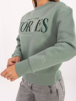 Pistacjowa ocieplana bluza bez kaptura SUBLEVEL