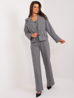 Hurt Czarno-szara damska marynarka w jodełkę