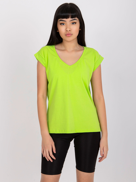 Fluo zielony t-shirt basic Atlanta RUE PARIS