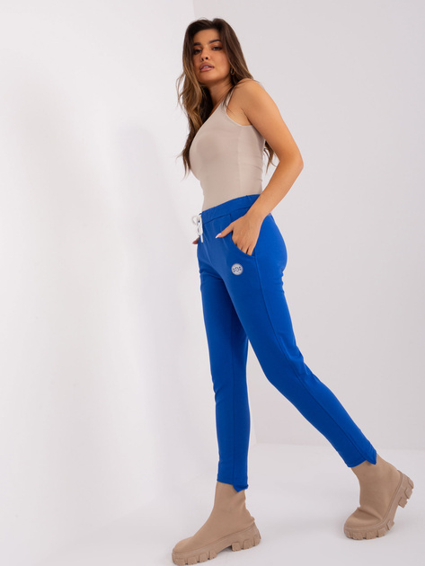 Hurtownia Kobaltowe spodnie dresowe bawełniane