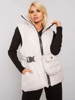 Ecru kamizelka puchowa Effie