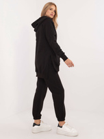 Hurt Czarny damski komplet basic o kroju oversize