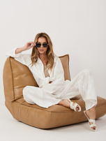 Biały dwuczęściowy komplet na lato 